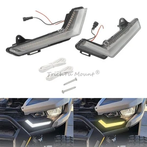 2* LED Front Accent Lights Turn Signal Lamps For Can-Am Defender/Commander 20-25 - Picture 1 of 24