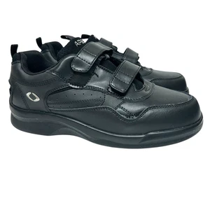 New Apex Ambulator 10 XX 2X-Wide G8010M Active Walker Leather Shoes Sneakers Bla - Picture 1 of 10