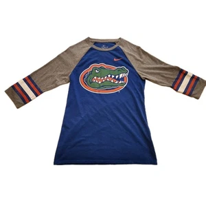 Nike Women’s University Of Florida Gators Baseball Blue 3/4 Sleeves Size S - Picture 1 of 6