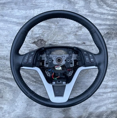 07-11 Honda CRV CR-V Black Leather Steering Wheel Stereo & Cruise Controls OEM - Image 1 of 3