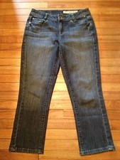 DKNY Women's Jeans Straight Leg Crop 5 Pocket Stretch Size 4 x 24