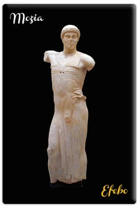 MAGNETE RETTANGOLARE CALAMITA FRIGO SICILIA ARTE ARCHEOLOGIA MOZIA EFEBO - Imagen 1 de 1