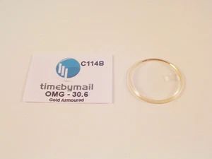 For OMEGA SEAMASTER 30.6mm Date Gold Armoured Watch Glass Crystal Part C114B - Picture 1 of 1