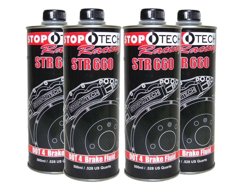 (4 latas de 500 ml) Líquido de frenos Stoptech Racing STR660 alto rendimiento 622F DOT 4 Foto 1 de 1