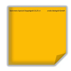 Steinmetz Spezial Doppelgold 23,25 Karat Blattgold  transfer-25 Blatt 80 x 80 mm - Bild 1 von 1