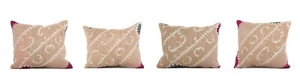 Suzani Pillow Cover Uzbek SET of 4 pcs 13.78" x 15.75" FREE Fast Shipment 10150 - Picture 1 of 12