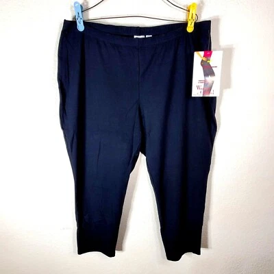 Pantalones capri elásticos 3XP para mujer con control negros adelgazantes y moldeadores Foto 1 de 4