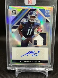 2019 Donruss Optic AJ Brown Holo Prizm Patch RPA Auto RC 9/10 Titans SSP Rookie - Picture 1 of 2