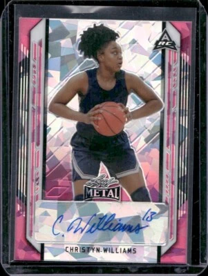 Christyn Williams 2022 Leaf Metal Pink Crystal Auto Autograph Rc /15 - Image 1 of 3