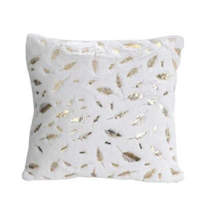 柔软天鹅绒金叶靠垫套枕套家用沙发客厅装饰 — 第 1/4 张图片