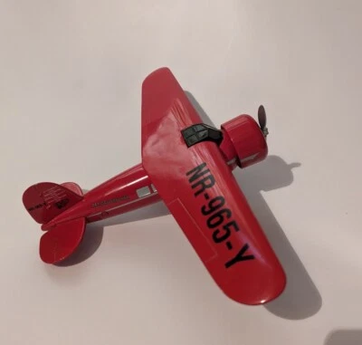 Model Amelia Earhart Vega Lockheed Tail Dragger  Plane Coin Bank  NR-965-Y VG - Image 1 of 4
