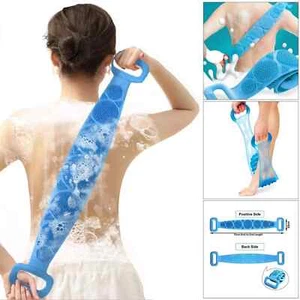 Silicone Body Cleaning Brush Shower Scrub Double Sided Back Scrubber Bath Shower - Picture 1 of 5