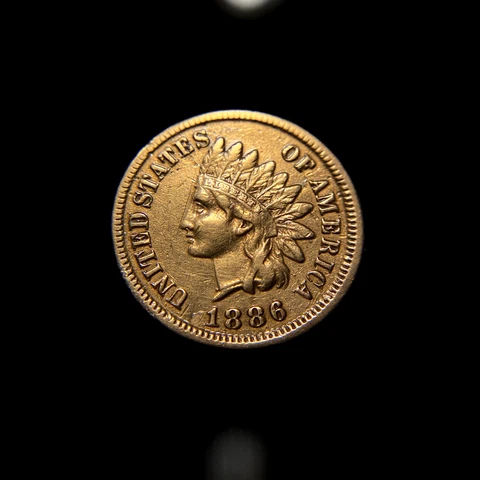 1886 Indian Head Cent XF+ Tough Date One Penny 1c Cover