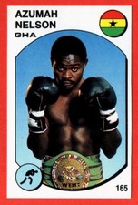 PANINI SUPERSPORT 1988 - rookie sticker/card # 165 AZUMAH NELSON (GHANA) - VGC 4