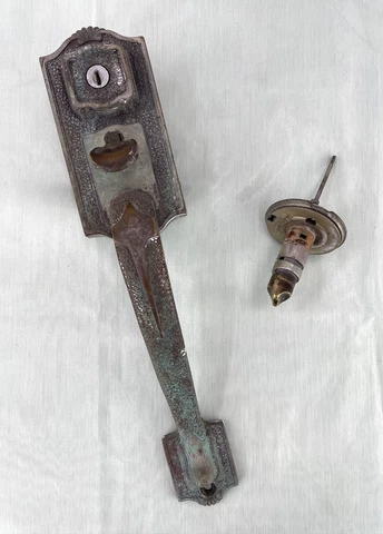 Antique Brass Entry Door Mortise Lock Cylinder Door Handle Cover