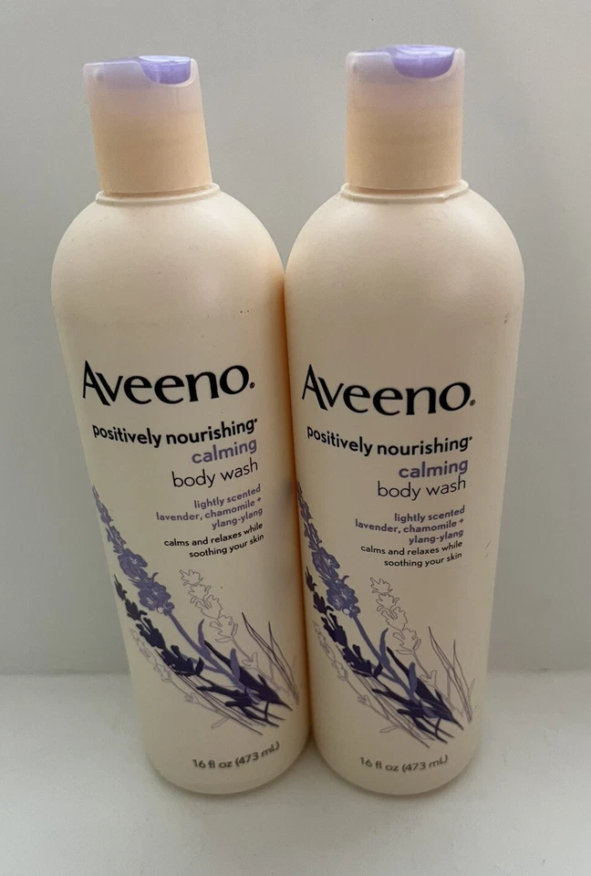 Aveeno Positively Nourishing Calming Body Wash Lavender Chamomile 16 Fl Oz