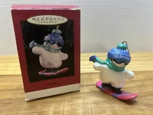 Hallmark Keepsake Ornament "Brother" Snowman on Snowboard 1995 - Picture 1 of 3