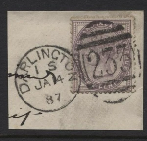 1881 1d LILAC 14 DOT FINE USED 'DARLINGTON' CDS PLUS 233 NUMERAL SG 170 - Picture 1 of 1