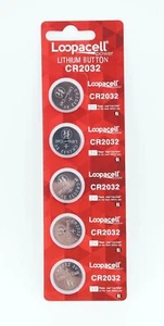 Car Remote Fob Battery CR2032 Loopacell Package of 5 NEW Fresh Keyless Entry - Picture 1 of 1