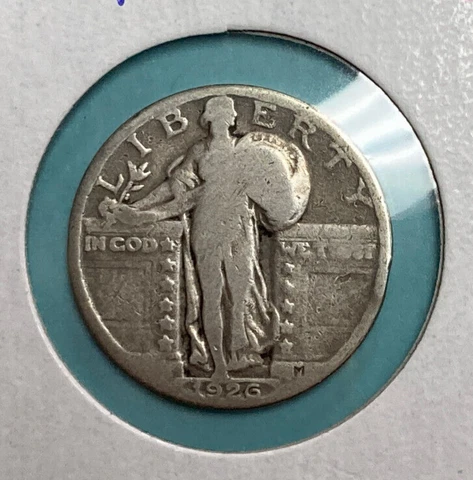 1926 P Standing Liberty Quarter ~ Old United States Silver Coin ~ #1 Cover