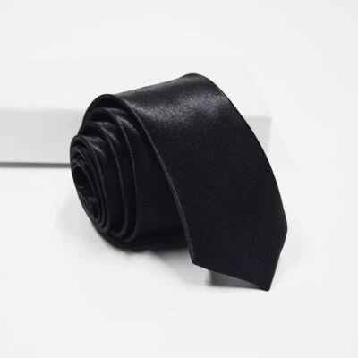 Corbata de vestir para hombre color liso clásica corbata para cuello boda formal Foto 1 de 4