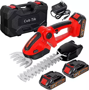 Cortasetos Inalámbrico 2 en 1 Tijeras de Césped de Mano Mini Cortador de Césped para Arbustos - Imagen 1 de 12