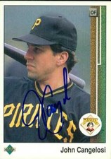 John Cangelosi autographed Baseball Card Pittsburgh Pirates 1989 Upper Deck #67