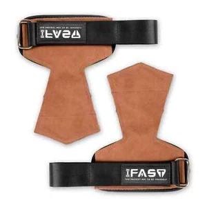 Weight Lifting Grips with Wrist Straps - Weightlifting Hooks, Non-Slip - Picture 1 of 7