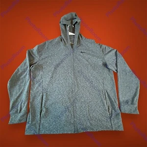 Nike Men’s Pro Training Dri Fit Zip Up Hoodie Sweatshirt Swoosh Logo Size Large - Picture 1 of 9
