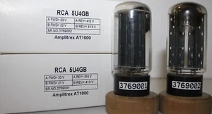 5U4GB RCA Black Base Black Plate Made in U.S.A Amplitrex Tested #3769002 3769001 - Picture 1 of 8