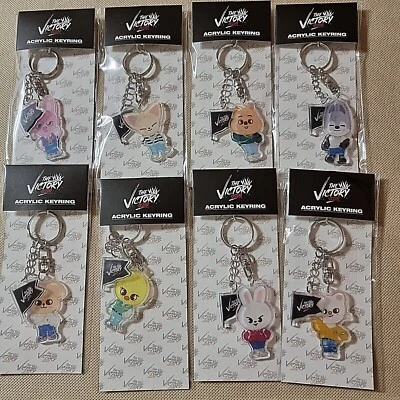STRAY Kids X SKZOO THE VICTORY JYP POP UP STORE ORIGINAL ACRYLIC KEYRING SET - image 1 of 4