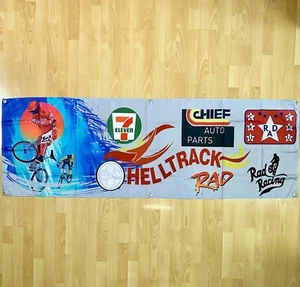 RAD BMX Movie Banner Cru Jones 33 HellTrack Flag Bike Racing Themed Poster 2x6ft - Picture 1 of 1