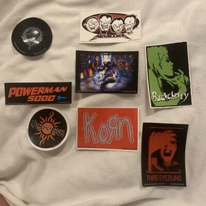 8 Stück Lot Hard Rock Punk Band Vintage Sticker Korn Godsmack Metallica 3rd Eye - Bild 1 von 15