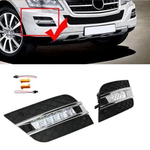 2x LED Car Daytime Rumning Lights DRL Drive Fog Lamp White For Benz W164 08-11 M - Picture 1 of 11