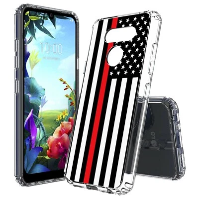 Red Thin Line Slim Shockproof Hybrid Hard Cover Soft Bumper Case for LG Models - Image 1 of 4