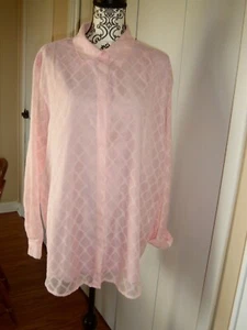 FARYSAYS Pink Women's Button Down Shirt Long Sleeve Blouse/ Tops Size  XXL  NWOT - Picture 1 of 13