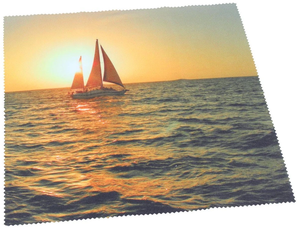 DUGGERT Motiv Microfasertuch "Segelboot" | Brillenputztuch aus Microfaser | NEU