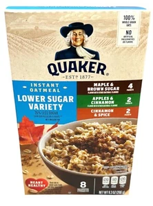 Quaker Lower Sugar Variety Instant Oatmeal 9.3 oz Hot Cereal - Picture 1 of 1