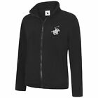 Horse Pony Embroidered Long Sleeve Full Zip Casual Women Classic Fleece Jackets