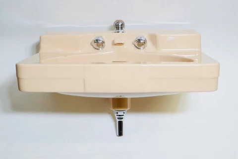 Crane Drexel Wall Mounted Bathroom Sink (Sun Tan) Very rare, 27" wide x 21" deep Cover
