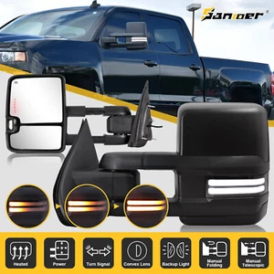 Espejos retrovisores LED parpadeantes eléctricos térmicos 2014-2019 Chevy Silverado GMC Sierra 1500 - Imagen 1 de 9