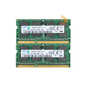 Samsung 16GB 2X 8GB DDR3 1333 MHz PC3-10600S 204 PIN SODIMM Portátil Memoria RAM - Imagen 1 de 3