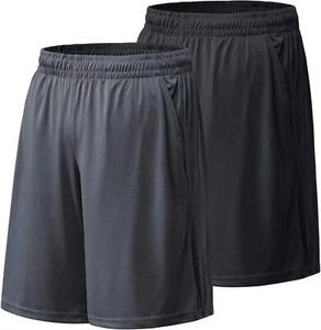 Athletic Shorts for Men with Pockets and Elastic Waistband Quick Dry Activewear - Picture 1 of 11