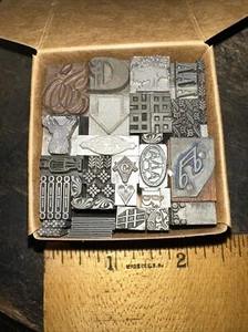 Printing Blocks “ Lead Ornamental Borders Dingbats ” Variety of Designs #4 - Picture 1 of 13
