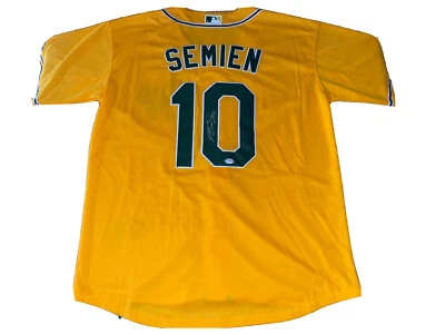 Majestic Oakland A's Marcus Semien #10 Auto Jersey Size XL PSA Certification - Image 1 of 4