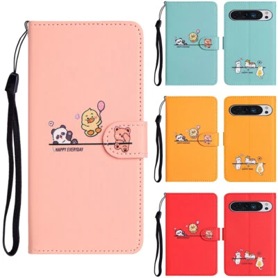 Cartoon Animal Leather Wallet Case Phone Case Cover for Google Pixel 7 8 8A 7A - Image 1 of 4