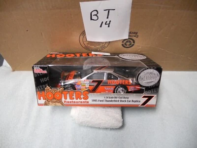1/24 Racing Champion 2003 Hooters Promo 20th Anniv. #7 Chrome T-Bird - Image 1 of 3
