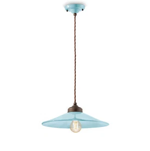 FerroLuce Lampada a sospensione in metallo e diffusore in ceramica dallo stile i - Foto 1 di 2