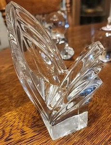 Mikasa Art Deco Chevron V-shape Elegant Crystal Taper Candle Holder SN027/549 - Picture 1 of 5
