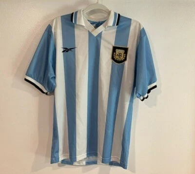 Camiseta de Fútbol Argentina Reebok 1999 Vintage 34 36 Propietario Original Copa Mundial AFA Foto 1 de 4